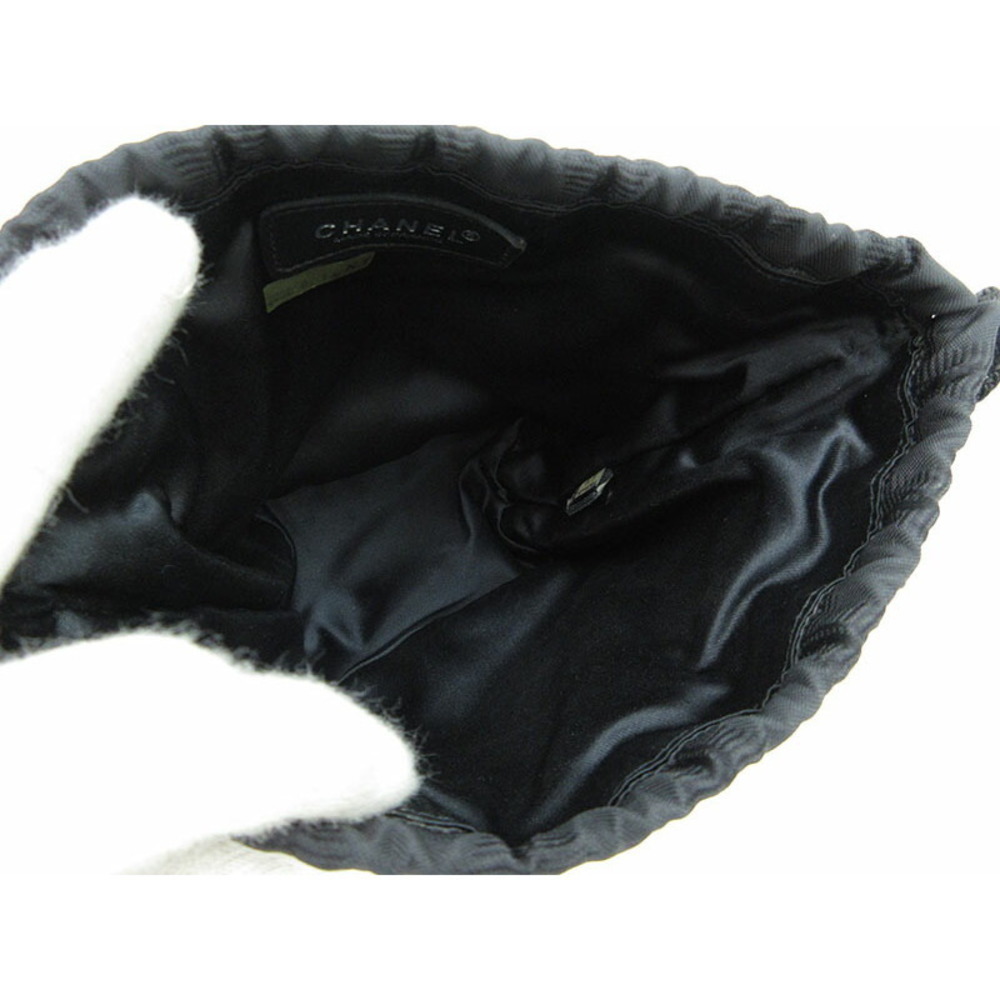 Chanel Drawstring Pouch Black Nylon - image 4